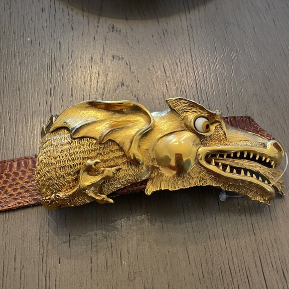 Christopher Ross VINTAGE RESERVED-RARE Dragon signed and dated 1980 gold… - Picture 6 of 10